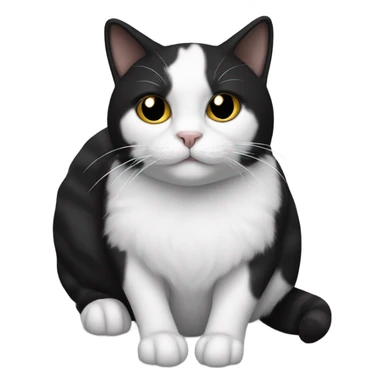 Tuxedo cat sleeping sticker