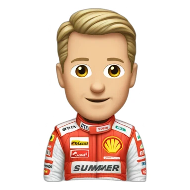 Michael Schumacher in driving suit sticker