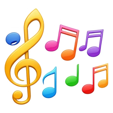 signos de musica de colores sticker