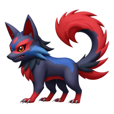 Noibat-Litten-Zoroark-Fakémon-hybrid-creature (full body)  sticker