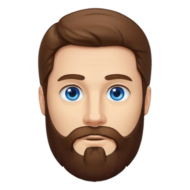 long hair bearded man sticker