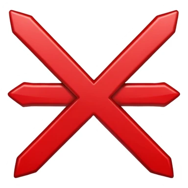 generate me a red X, like wrong sign sticker
