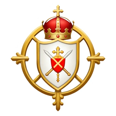 Pope's emblem with a touch of red sticker