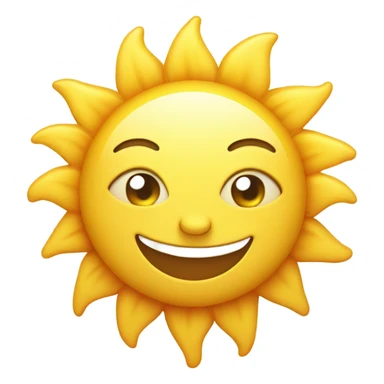 Sun with smile  sticker
