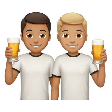 2 Boys cheers drinks sticker
