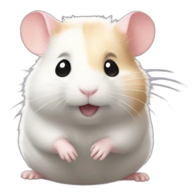 Hamster sur un arc-en-ciel sticker