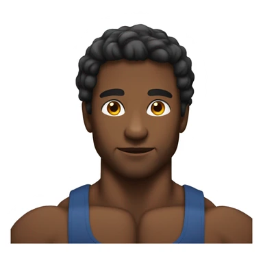 Strong muscular black man sticker