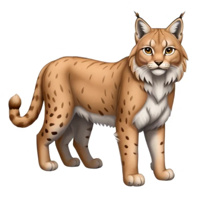 Eurasian Lynx in the snow beautiful aesthetic scenery (full body) sticker