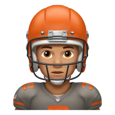 American Football player straight arm sticker