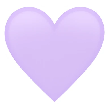 a lighter purple heart in emoji style, more rounded sticker