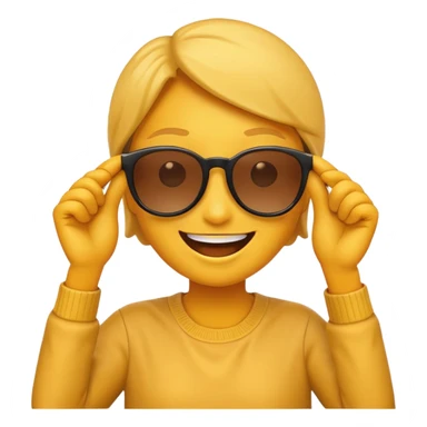 an emoji pulling down his sunglasses looking sticker