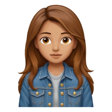 girl in jean jacket sticker