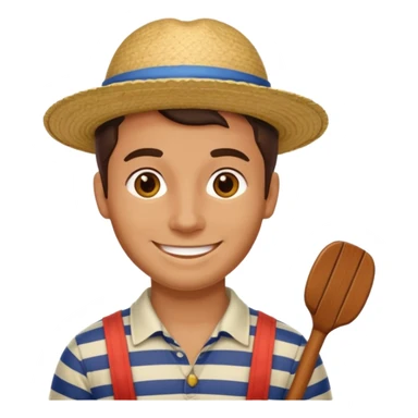 Gondolier striped shirt sticker