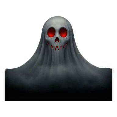 Dark horror wallpaper, 1080x2400, smoky grey charcoal background, subtle eerie light, misty fog, floating dust ("dhoasha dhoasha"), centered distressed text "ROJONI" with faint red smears and inner shadow, cinematic grain, spooky vibe --ar 9:20 --v 5 sticker