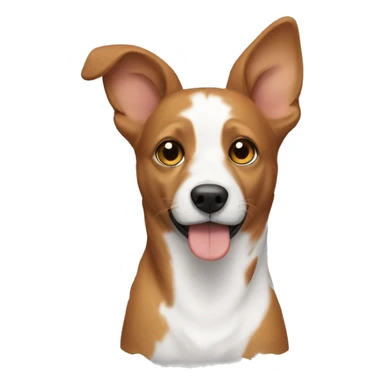 Dashhund with White body and ginger ears  sticker