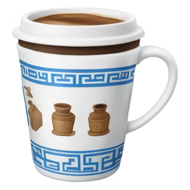 New York Greek coffee cup sticker