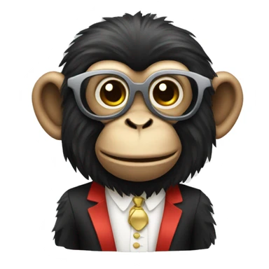 A fancy monkey sticker