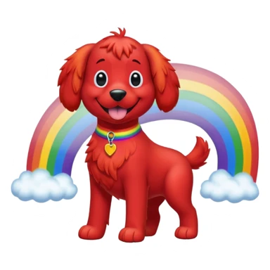 rainbow clifford sticker
