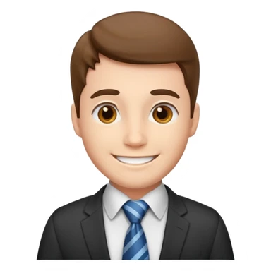 
office worker man, wearing tie sticker