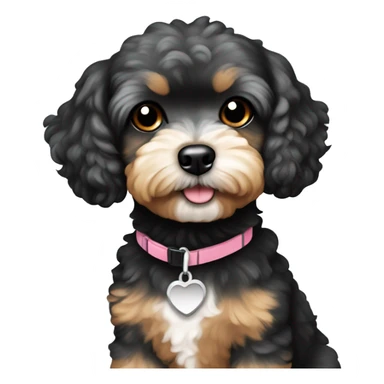 black and tan maltipoo sticker