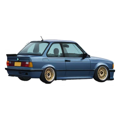 bmw e30 with a wide body kit  sticker