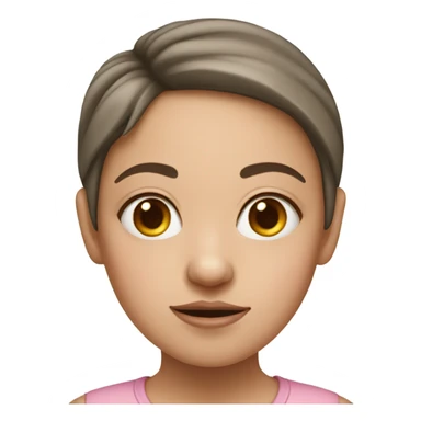 White human girl with pig ears and nose sticker