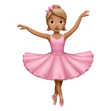 Emoji of pink dress cutie patutie twirling ballerina  sticker