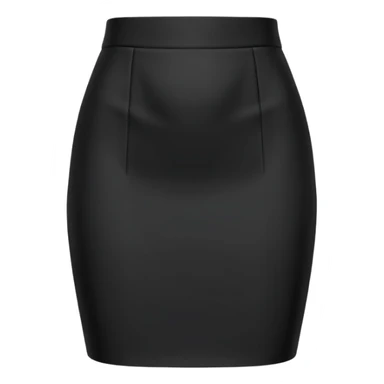 plain isolated black mini pencil skirt sticker