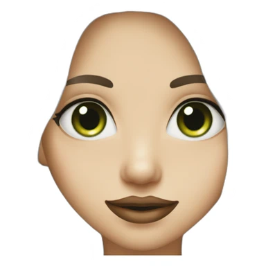 girl-with-white-face-and-long-dark-brown-hair-and-green-eyes-big-rosy-lip-jewish sticker