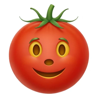 Tomatoe with smiley face animates  sticker