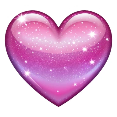 glitter heart in shades of only pink that ombres sticker