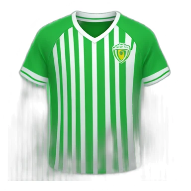 football shirt with vertical lines green and white sticker
