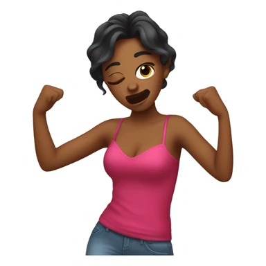 salsa dancing girl crying sticker