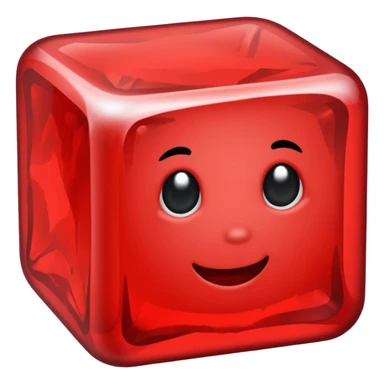 Red ice cube sticker