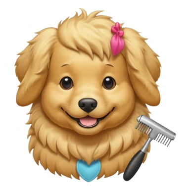 perro en peluqueria canina sticker