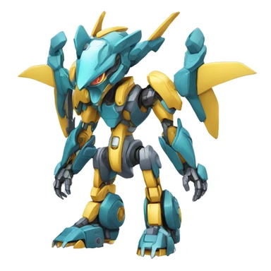 Futuristic Mechanical Pokémon-Medabot-Dragon full body sticker