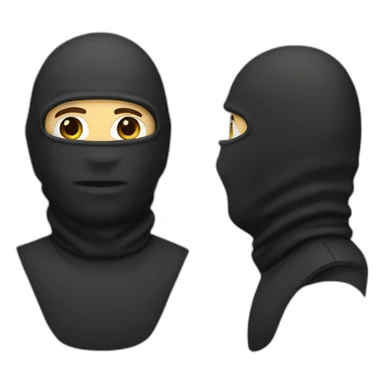 man with a balaclava sticker