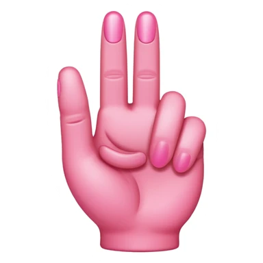 Pink middle finger emoji  sticker