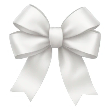 White ribbon bow sticker