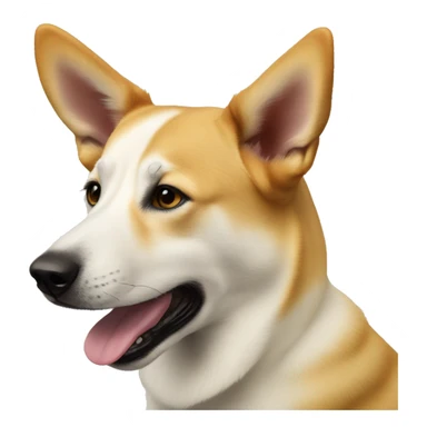 canaan dog with floppy ears sticker