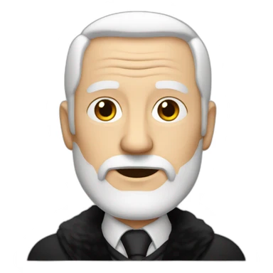 white old man with black Fur coat sticker