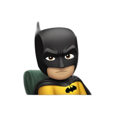 batman watching tv sticker