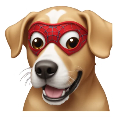 DOG in SPIDER MAN mask sticker