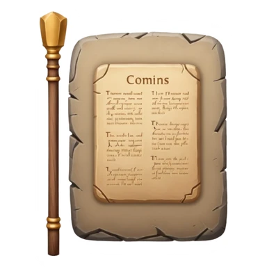 Ten commandments tablets and staff sticker