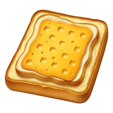 Closed cheese toast without a face sticker