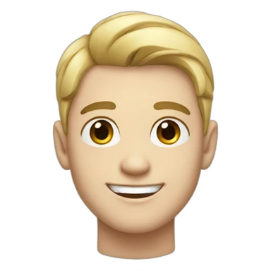 A smiling white-skinned young man with black hair  sticker