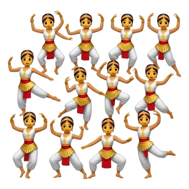 Cinematic Realistic Sirtaki Dance Pop Culture Emoji, showcasing energetic traditional dance movements rendered with dynamic, rhythmic lighting and expressive detail. sticker
