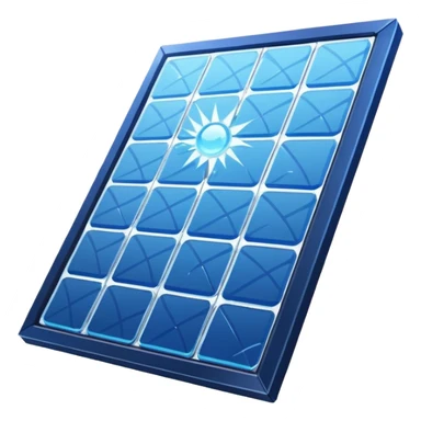 solar panel with cracked glass from hail sticker