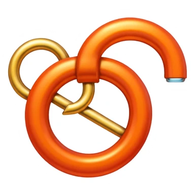 red orange link sticker