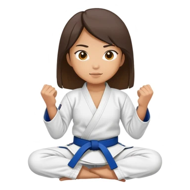 Asian girl doing jiu jitsu  sticker